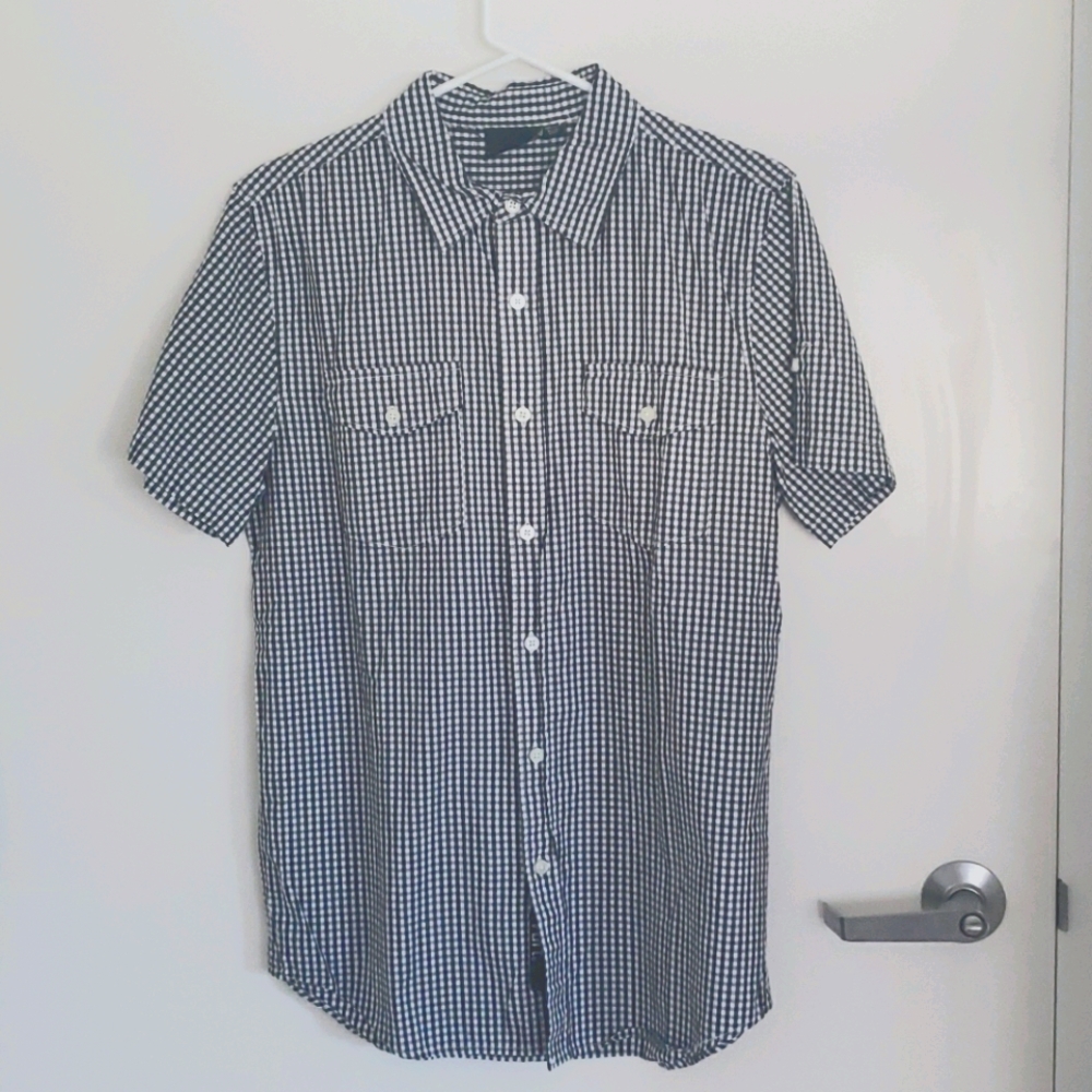Black and white checkered shirt